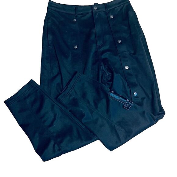 Adidas Club Adibreak Breakaway Snap Loose Fit Warmup Black Pants Women 10 NWT - Picture 10 of 16